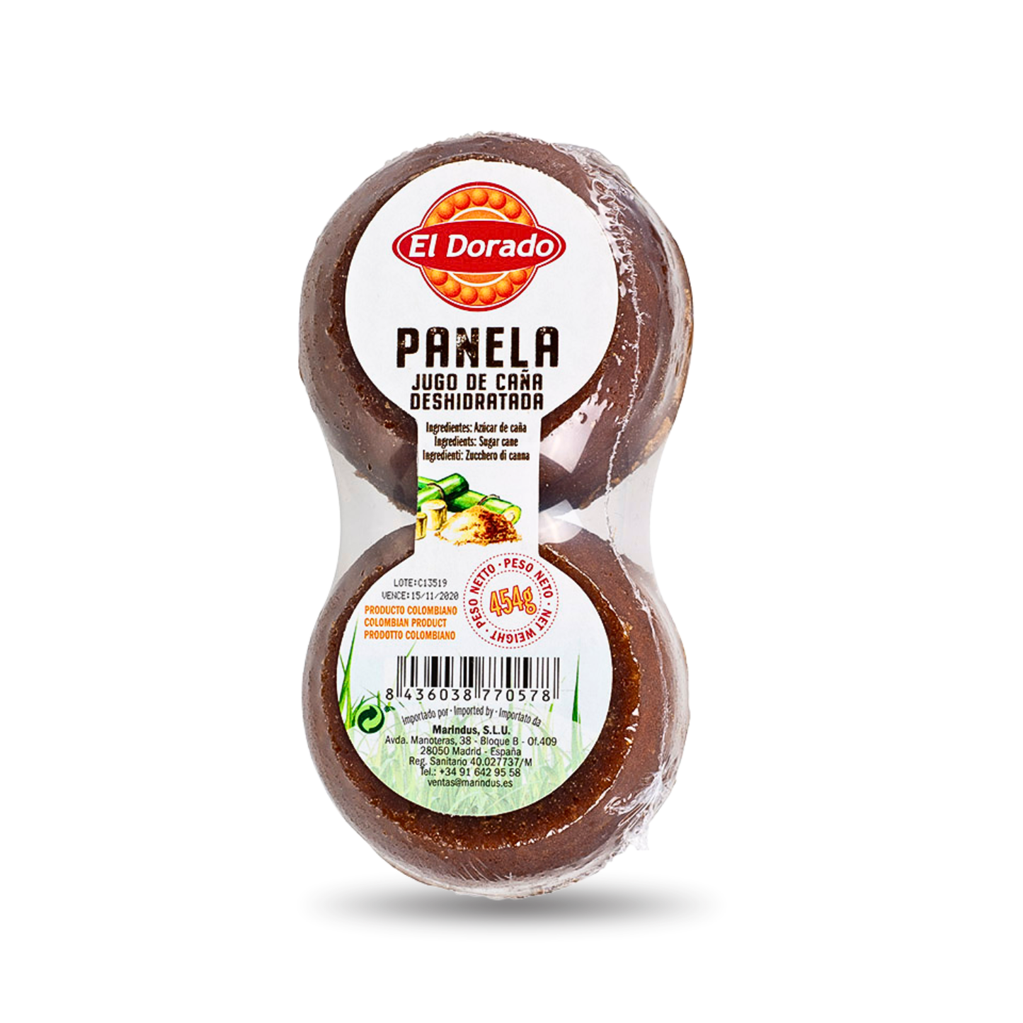 El Dorado Panela (Cane Sugar Blocks) — 454 g (4 × 113.5 g)